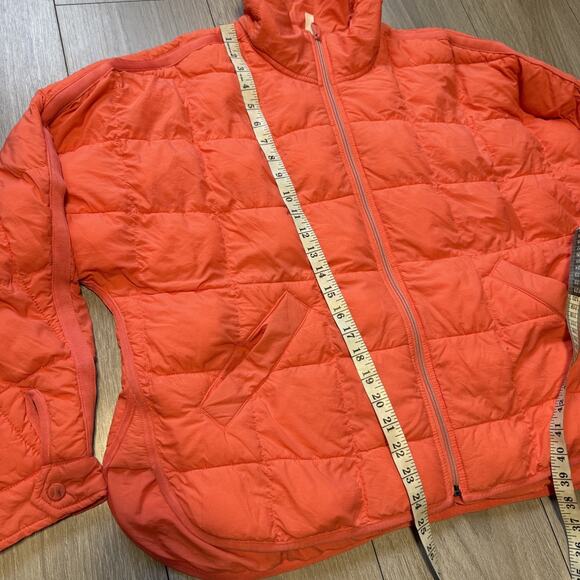 Free People Movement Pippa Packable Puffer Jacket Neon Coral Mango SZ Medium - Picture 5 of 15